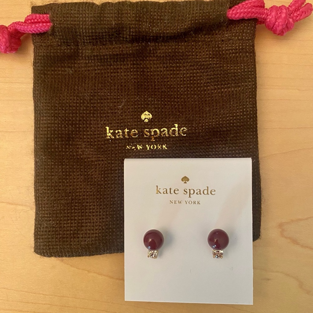 NWT Kate Spade In A Flash Earrings Berry